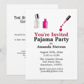 Uitnodiging van de partij Pajama (Voorkant / Achterkant)