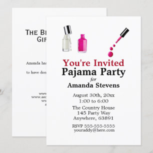 Uitnodiging van de partij Pajama