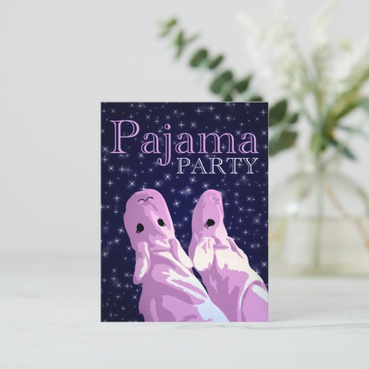 uitnodiging van de partij pajama : nachtjas (Staand voorkant)