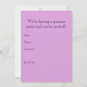 uitnodiging van de partij pajama : nachtjas (Achterkant)