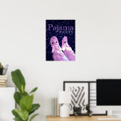 uitnodiging van de partij pajama : nachtshine poster (Thuiskantoor)