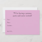 uitnodiging van de partij pajama : starshine (Achterkant)