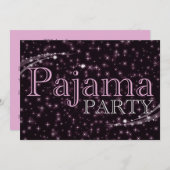uitnodiging van de partij pajama : starshine (Voorkant / Achterkant)