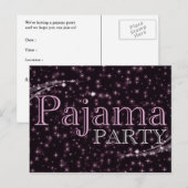uitnodiging van de partij pajama : starshine briefkaart (Voorkant / Achterkant)
