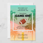 Uitnodiging van de partij Palm Trees en Football U (Voorkant)