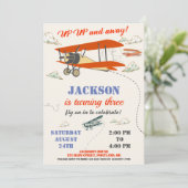 Uitnodiging van de partij Pilot om te jarig zijn v (Staand voorkant)