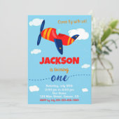 Uitnodiging van de partij Pilot om te jarig zijn v (Staand voorkant)