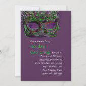 Uitnodiging van de partij Plum and Green Masquerad (Voorkant)
