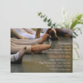 Uitnodiging van de partij Pointed Toes Ballerina (Staand voorkant)