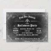 Uitnodiging van de partij Poison Label Halloween (Achterkant)