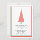 Uitnodiging van de partij Polka Dot Kerstmis (Voorkant)