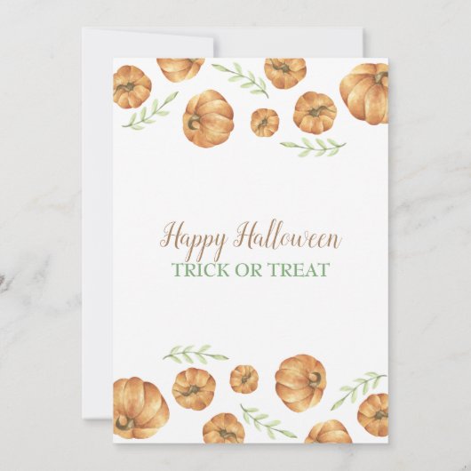 Uitnodiging van de partij Pumpkin Halloween (Achterkant)