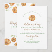 Uitnodiging van de partij Pumpkin Halloween (Voorkant / Achterkant)
