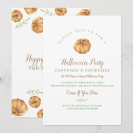 Uitnodiging van de partij Pumpkin Halloween