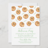 Uitnodiging van de partij Pumpkin Halloween (Voorkant)