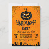 Uitnodiging van de partij Pumpkin Halloween (Voorkant)