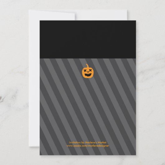 Uitnodiging van de partij Pumpkin Halloween (Achterkant)