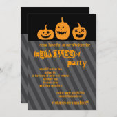 Uitnodiging van de partij Pumpkin Halloween (Voorkant / Achterkant)