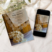 Uitnodiging van de partij Rustic Country Lace Quin