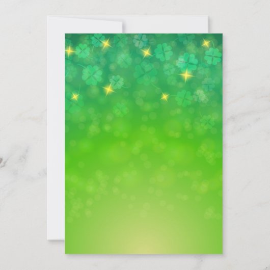Uitnodiging van de partij Saint Patrick's Day Gree (Achterkant)