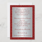 Uitnodiging van de partij Silver en Red Snowflake (Achterkant)