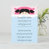 Uitnodiging van de partij Slumber Birthday (Staand voorkant)