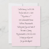 Uitnodiging van de partij Slumber Birthday (Achterkant)