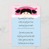 Uitnodiging van de partij Slumber Birthday (Voorkant / Achterkant)