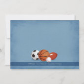 Uitnodiging van de partij Sports Birthday (Achterkant)