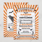 Uitnodiging van de partij Steampunk Halloween (Voorkant / Achterkant)