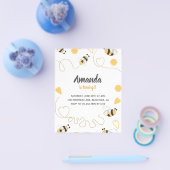 uitnodiging van de partij Sweet Little Honey Bee B Flyer (Enkel)