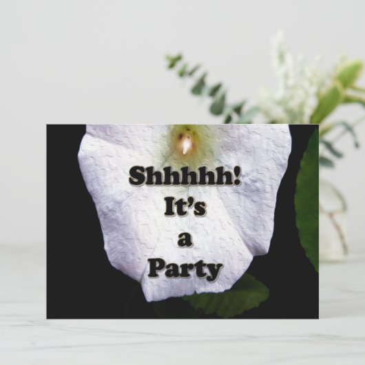 Uitnodiging van de partij "The Garden Party" (Staand voorkant)