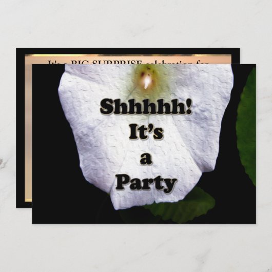 Uitnodiging van de partij "The Garden Party" (Voorkant / Achterkant)