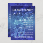 Uitnodiging van de partij Trendy Bokeh (Voorkant / Achterkant)