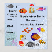 Uitnodiging van de partij Tropical Coral Reef Fish (Voorkant / Achterkant)