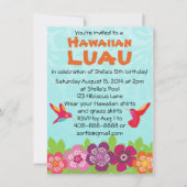 Uitnodiging van de partij Tropische Flower Luau