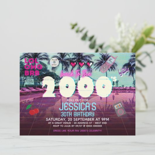 Uitnodiging van de Partij van 2000 (Staand voorkant)