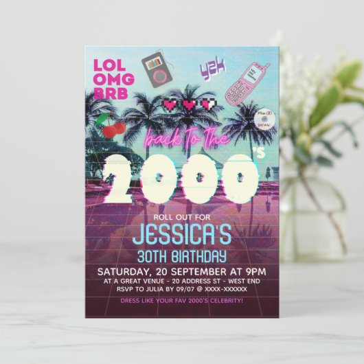 Uitnodiging van de Partij van 2000 (Staand voorkant)