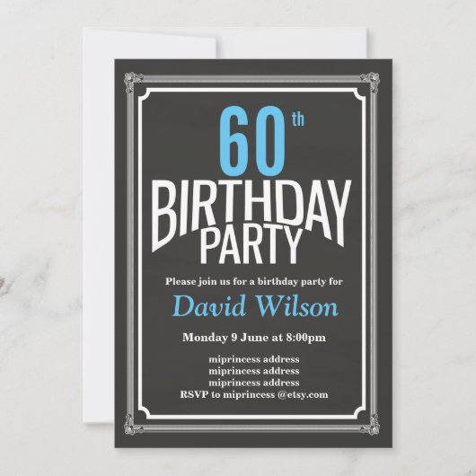 uitnodiging van de partij van Birthday, achtergron (Voorkant)