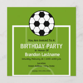 Uitnodiging van de partij van Birthday - Voetbal