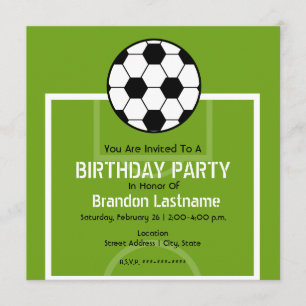 Uitnodiging van de partij van Birthday - Voetbal