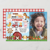 Uitnodiging van de partij van boerderij op zaterda (Voorkant / Achterkant)