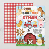 Uitnodiging van de partij van boerderij op zaterda (Voorkant / Achterkant)