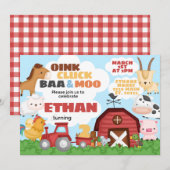 Uitnodiging van de partij van boerderij op zaterda (Voorkant / Achterkant)