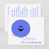 Uitnodiging van de Partij van Crochet (Voorkant / Achterkant)