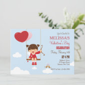 Uitnodiging van de partij van Cupid Valentijns afs (Staand voorkant)