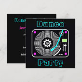 Uitnodiging van de Partij van Dance (Voorkant / Achterkant)