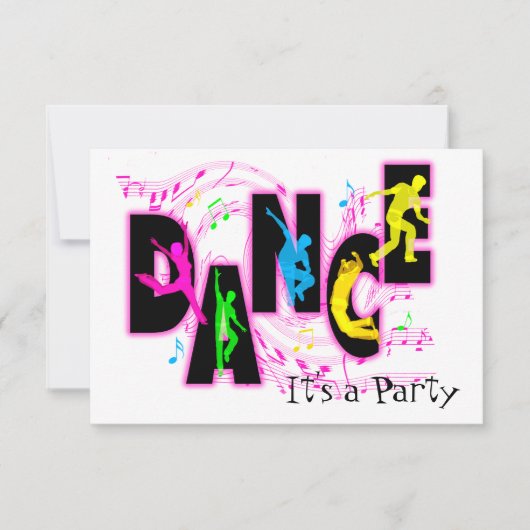 Uitnodiging van de Partij van Dance (Voorkant)