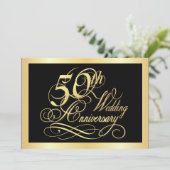 Uitnodiging van de partij van de 50e Jubileum - Go (Staand voorkant)