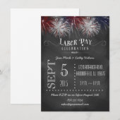 Uitnodiging van de Partij van de Arbeidsdag van he (Voorkant / Achterkant)